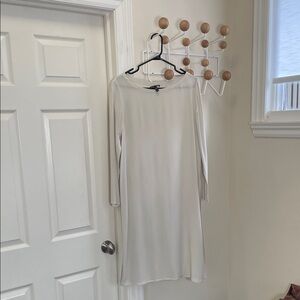 Eileen Fisher - Silk Long Sleeve Tunic Dress - Cream - XS